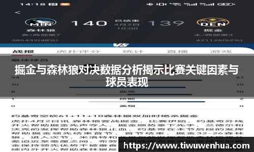 掘金与森林狼对决数据分析揭示比赛关键因素与球员表现